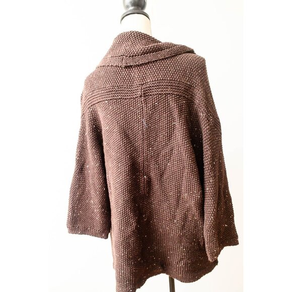 J.Jill Womens Brown Textured Open Cardigan Sweater Size L - Picture 3 of 9